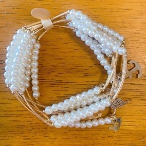 Handmade crystal pearl bracelet
